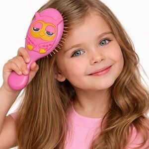 Pink Owl Kids Hair Brush